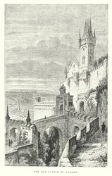 Het oude kasteel van Coburg (gravure)