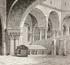 Graf van Godfried van Bouillon in de Heilig Grafkerk, Jeruzalem, ca. 1880