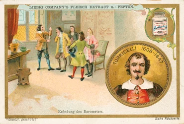 Torricelli, Liebig-kaart, begin 20e eeuw (chromo)