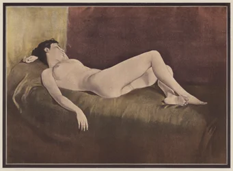 Vrouw liggend op een bed