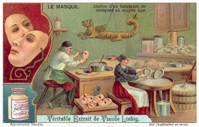 Werkplaats van een middeleeuwse masker maker