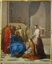 Jezus in het huis van Martha en Maria (schilderij op doek)