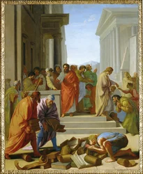 De preek van Sint Paulus in Efeze (schilderij op doek)