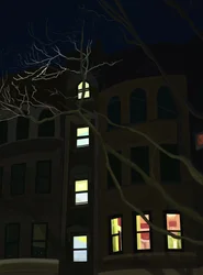 8Th Avenue bij nacht (digitale kunst)
