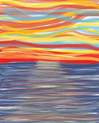 Atlantische Oceaan, 2018 (met de hand getekend op een iPad met een Apple potlood)