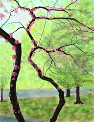 Bloeiende boom, Brooklyn (digitale kunst)