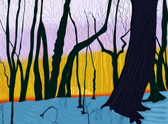 Zomertijd, Ochtend, Prospect Park (digitale kunst)