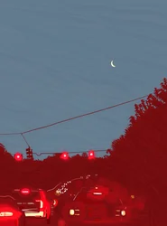 Rijden naar het zuiden, zes uur vijfenvijftig, c.2020-24 (digitale kunst)