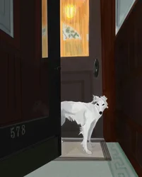 Minnie in Vestibule , Brooklyn (digitale kunst)
