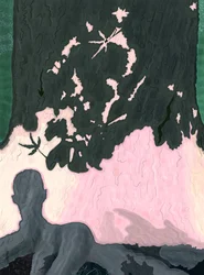 Mijn schaduw op boom, Brooklyn (digitale kunst)