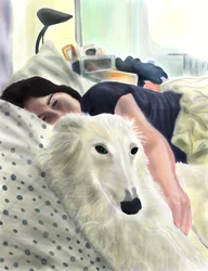 Penny en Michelle, Brooklyn (digitale kunst)