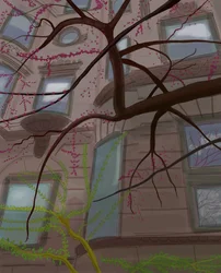 Prospect Parek West and Fifth Street, Brooklyn, 2017 (met de hand getekend op een iPad met een Apple-potlood)