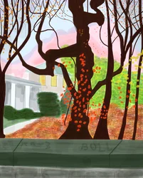 Spring In Prospect Park, 2016 (met de hand getekend op een iPad met een Apple potlood)