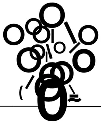 Zonnebloemen van lettertype (digitale kunst)