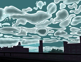 Uitzicht vanaf Bruckner Expressway (digitale kunst)