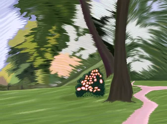 Winderige ochtend, Prospect Park, 2025 (digitale kunst)