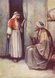 Elisa de bezoeker (kleurenlitho)