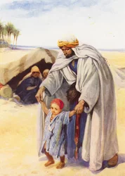 Gods geschenk van een babyjongen (kleurenlitho)