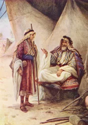 Jozef als jongen (kleurenlitho)