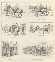 Schetsen op het Koninklijk Militair Toernooi, Agricultural Hall, Islington