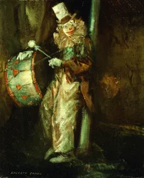 Clown met trommel