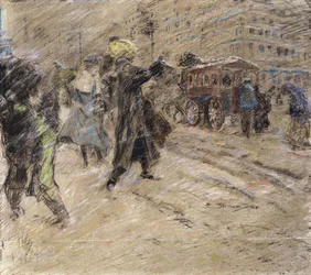 Sneeuwstorm, Madison Square, New York