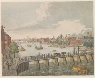 Gezicht op de Binnen-Amstel, ca. 1810-1813