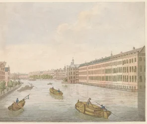 Gezicht op de Binnen-Amstel, ca. 1810-1813