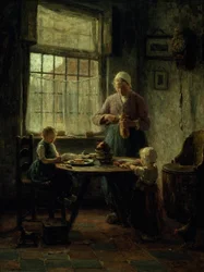 Een familiemaaltijd, 1890s
