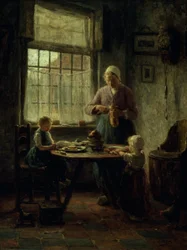 Een Familiediner, ca. 1890