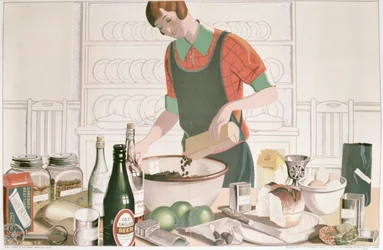 De kerstpudding, poster 1928