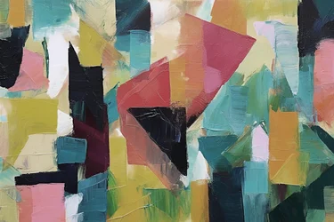Minimalistisch geometrisch abstract schilderij