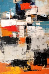 Verticale moderne abstracte schilderij voor woonkamer, posterafdrukken te koop