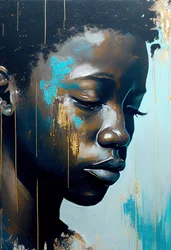 Abstract jonge Afrikaanse man