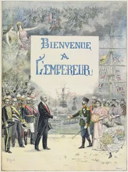 Welkom aan de keizer en keizerin van Rusland, illustratie uit de geïllustreerde bijlage van Le Petit Journal, 4 oktober 1896