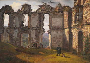 De ruïnes van Brahehus bij Jönköping, Zweden