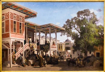 Caravanserai courtyard in Trebizond