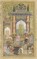 Babur ontvangt een hoveling