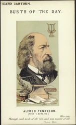 Karikatuur van Alfred Tennyson