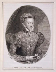 Mary Queen of Scots (1542-87), gegraveerd door George Vertue (1684-1756)