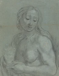 Halflengte van Maria Magdalena [verso]