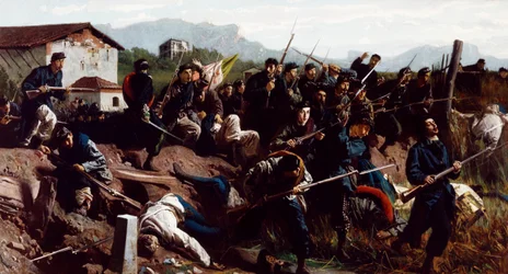 De slag bij Varese, ca. 1862