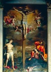 Kruisiging met Maagd en Heiligen
