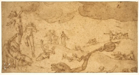 Scène uit de hel van de gierigen