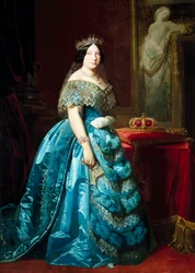 Portret van Isabella II Koningin van Spanje (Isabella van Bourbon of Isabel de Borbon)