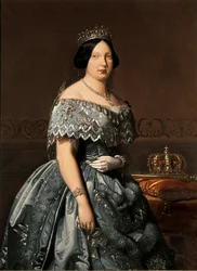Koningin Isabella II van Spanje, schilderij van Federico Madrazo