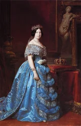 Spaans: Retrato de la reina Isabel II de España (1830-1904) Portret van Isabella II van Spanje