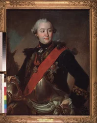 Portret van de militaire en politieke leider, favoriet van keizerin Catharina II (1729-1796), graaf Grigori Orlov (of Orloff)