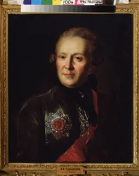 Portret van dichter Alexander Sumarokov (1717-1777)
