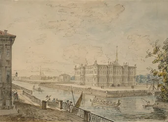 Uitzicht op het Michael Paleis in Sint-Petersburg, 1799-1800